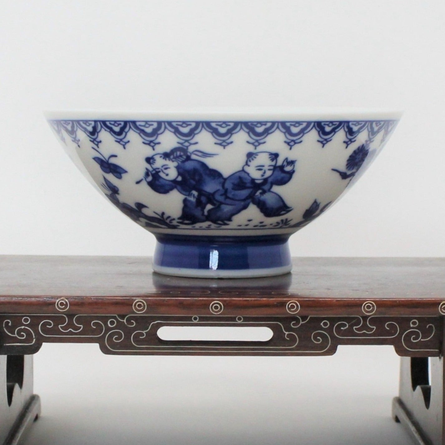 Antique Blue & White deals Porcelain Rice Bowl