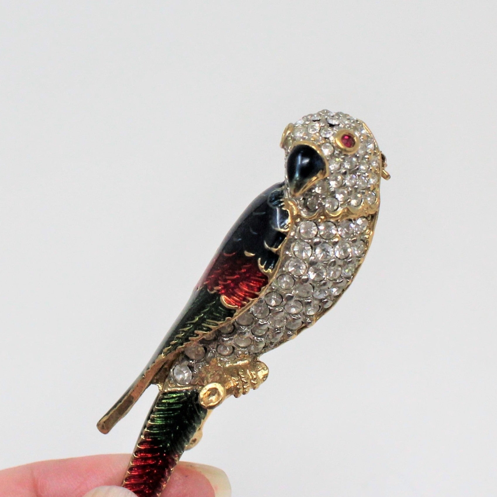 Parrot brooch on sale