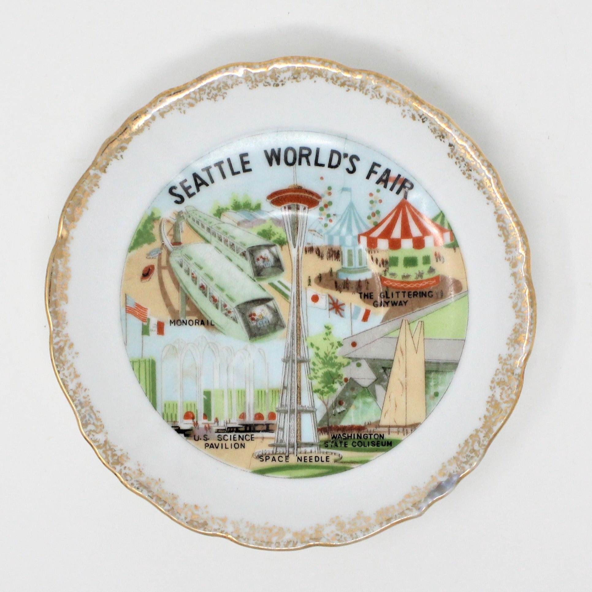 Decorative Plate, Souvenir Plate, Seattle World's Fair 1962, Vintage J