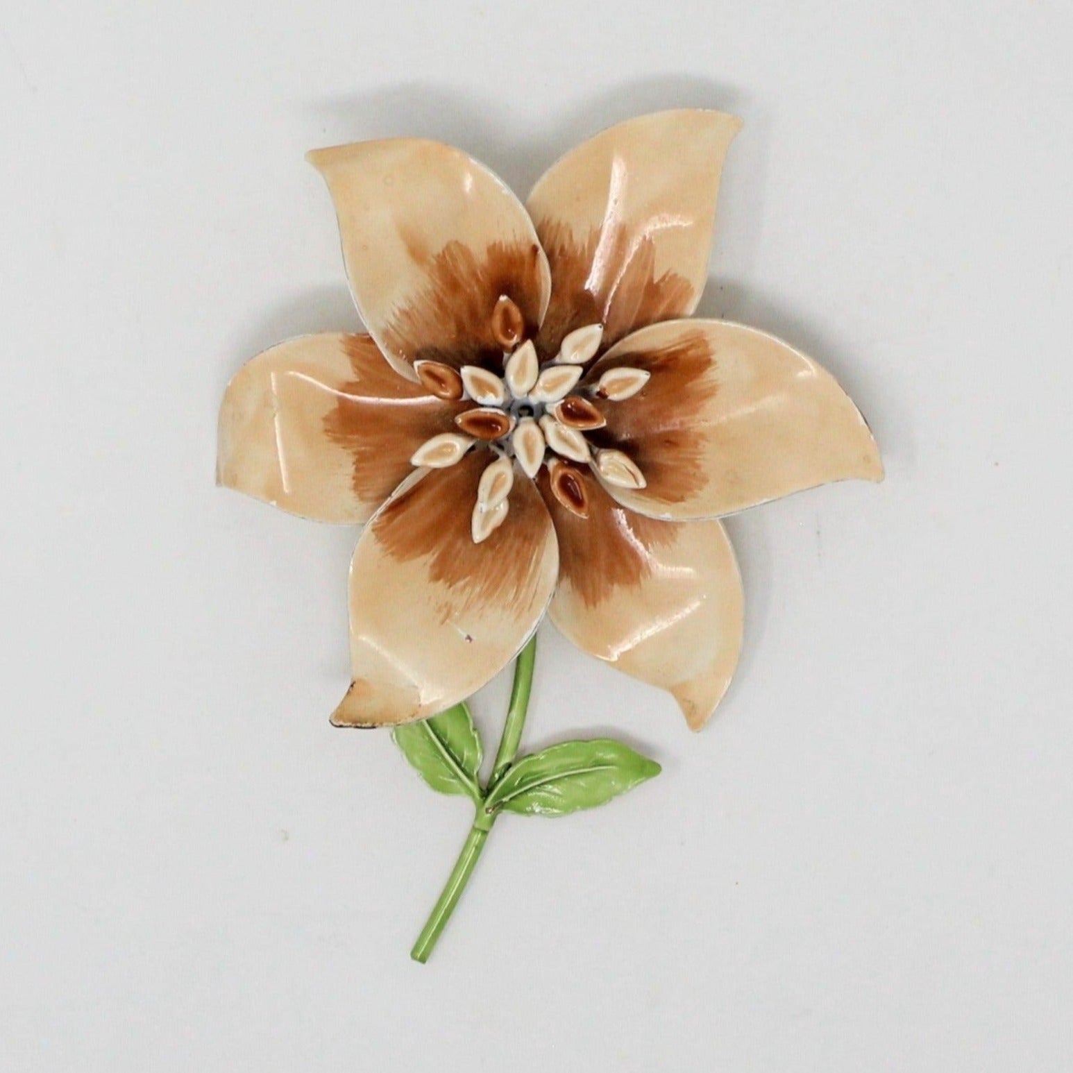 Vintage enamel flower on sale pins