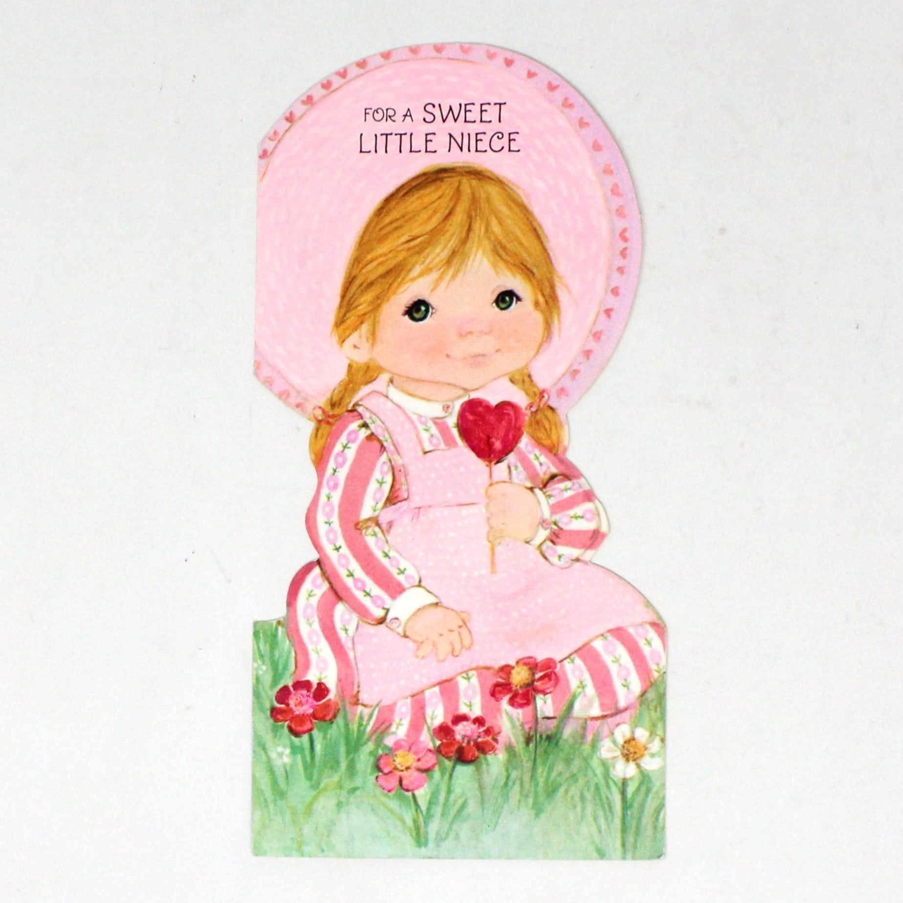 Greeting Card / Valentine, Movable, Girl with Heart, Large 7