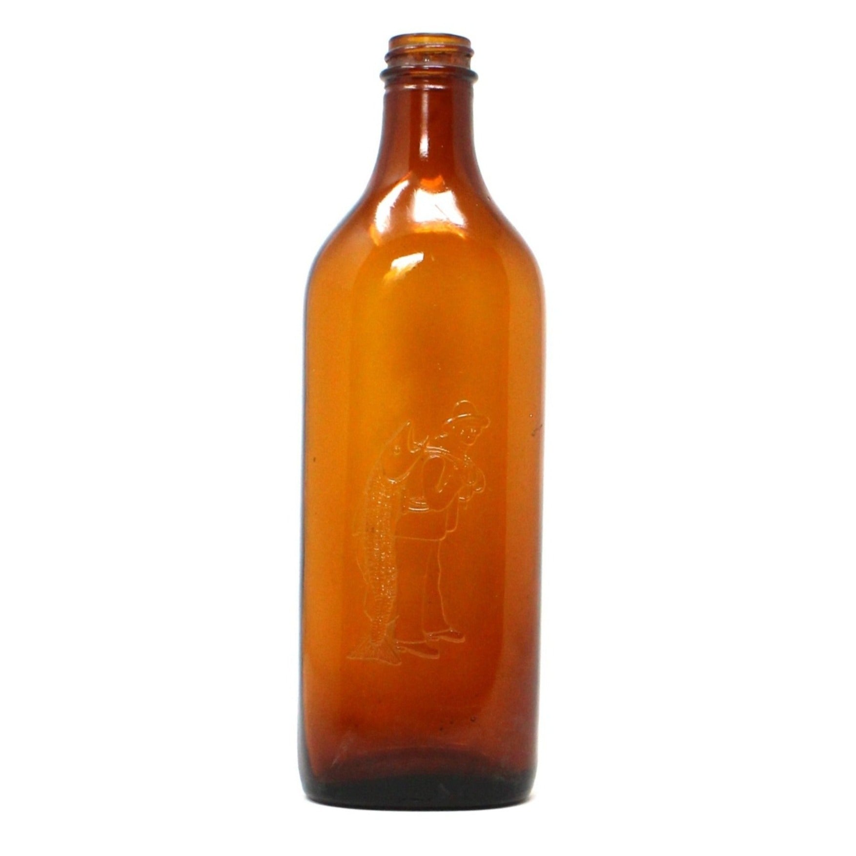 Vintage rusty shops burnt orange glass bottle