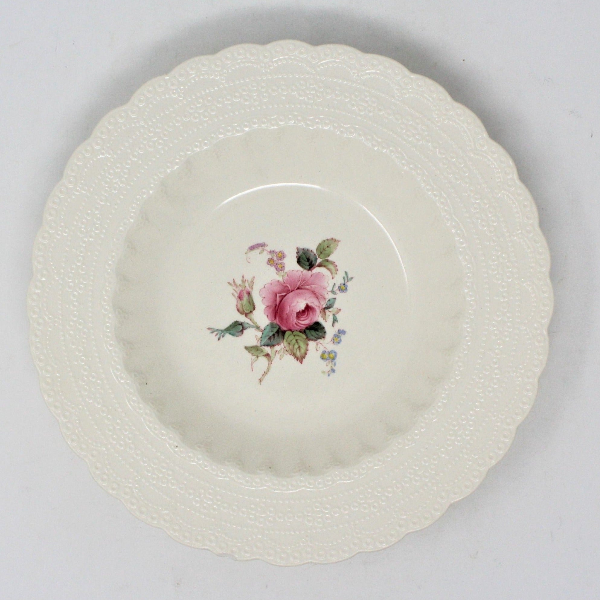 Soup Bowl, Spode Copeland, Billingsley Rose, English Earthenware, Vint