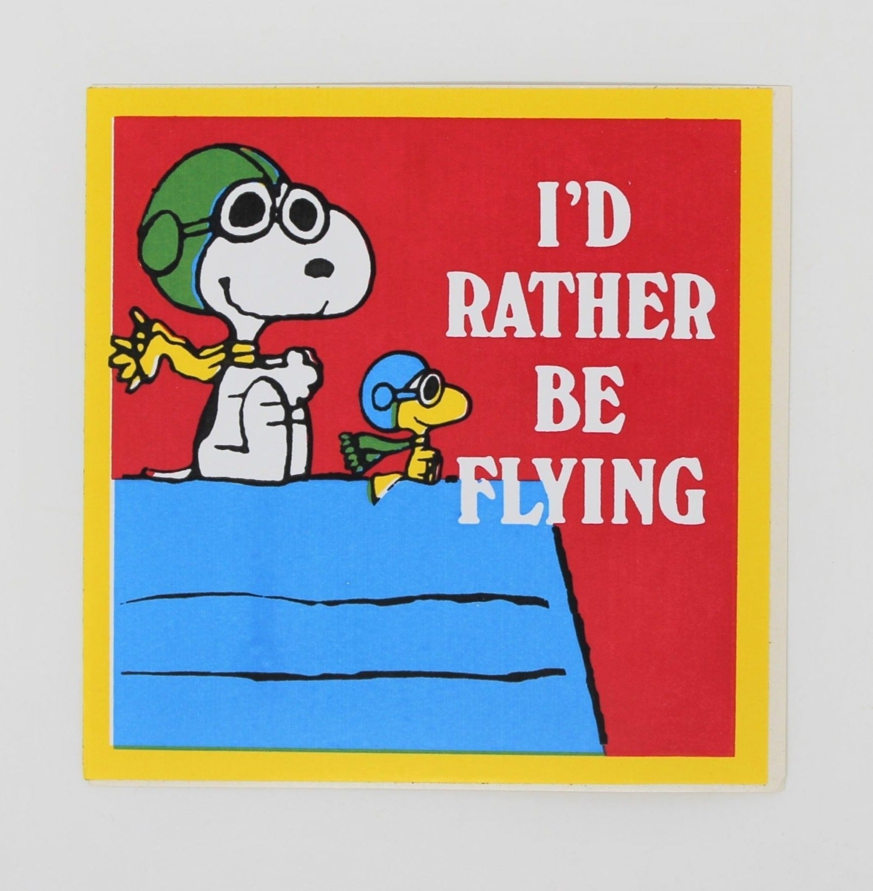 Stickers / Decals, Snoopy and Woodstock, I'd Rather be Flying, Vintage –  Antigo Trunk