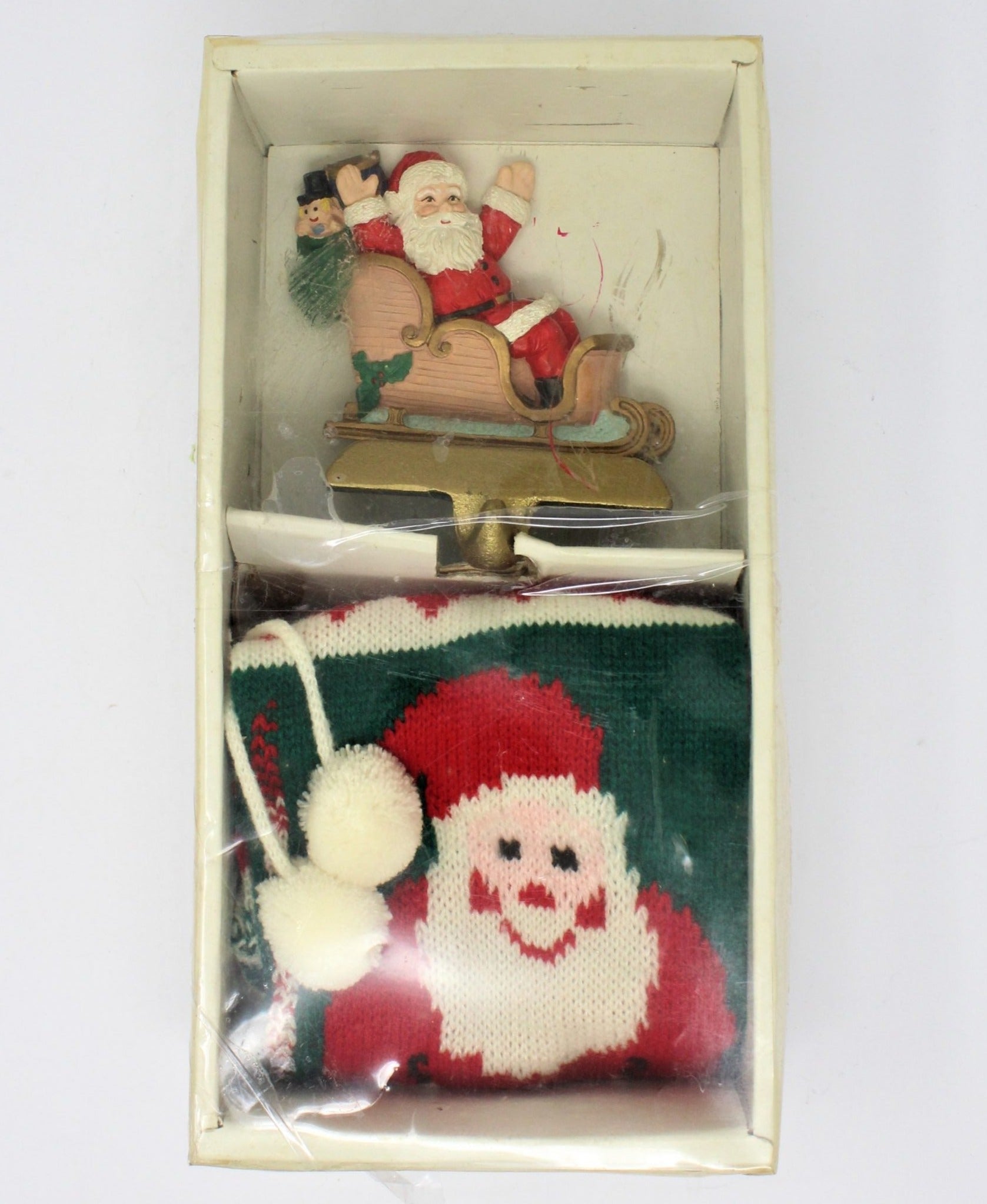 Cast Iron Santa Claus Mantel Stocking Holder