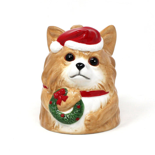 Mug, Corgi with Santa Hat, Christmas Coffee Mug, Upside Down, Ceramic, EDG Italy