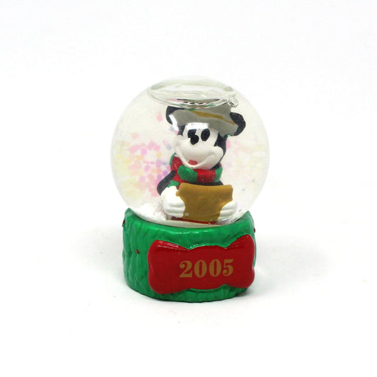 Snowglobe, Disney, Mickey Mouse Caroling with Songbook, Mini Christmas Snow Globe, JC Penney 2005