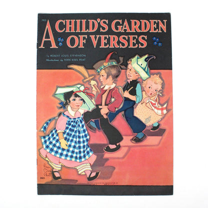 Children's Book, Saalfield, A Child's Garden of Verses, Bisel Peat, Vintage 1943, RARE