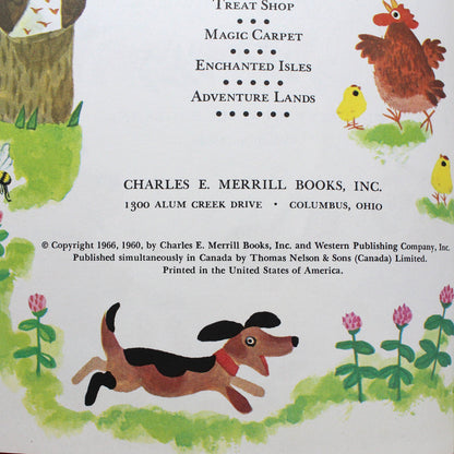 Children's Book, Charles E Merrill, Merry Go Round, Treasury of Literature, Hardcover, Vintage 1966