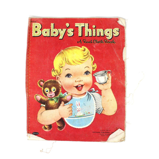 Children's Book, Whitman Cloth Book, Baby's Things, Vintage 1955