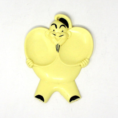 Spoon Rest, Double Spoon Holder, Jolly Chef Yellow, Vintage Collectible Kitchen Utensil