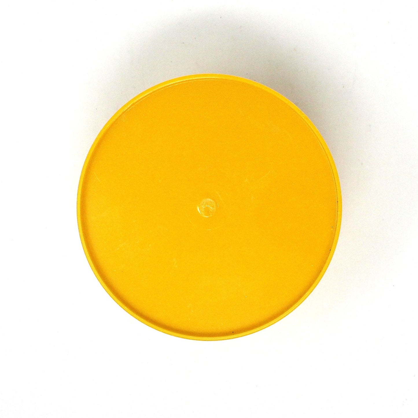 Dusting Powder Box, Lanatur, Yellow Plastic, Vintage