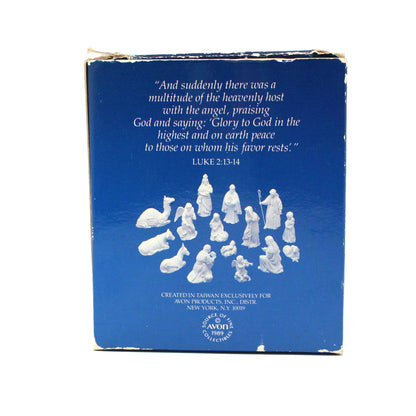 Figurine, Avon, Cherub Angel Nativity Collectibles, White Porcelain, In Original Box, Vintage