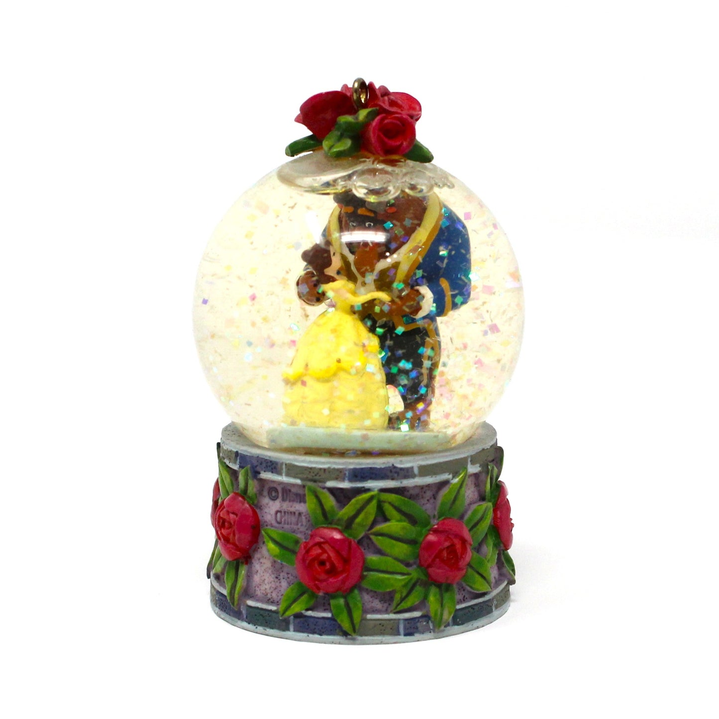 Snowglobe, Disney, Beauty and the Beast, Mini Snow Globe, Vintage