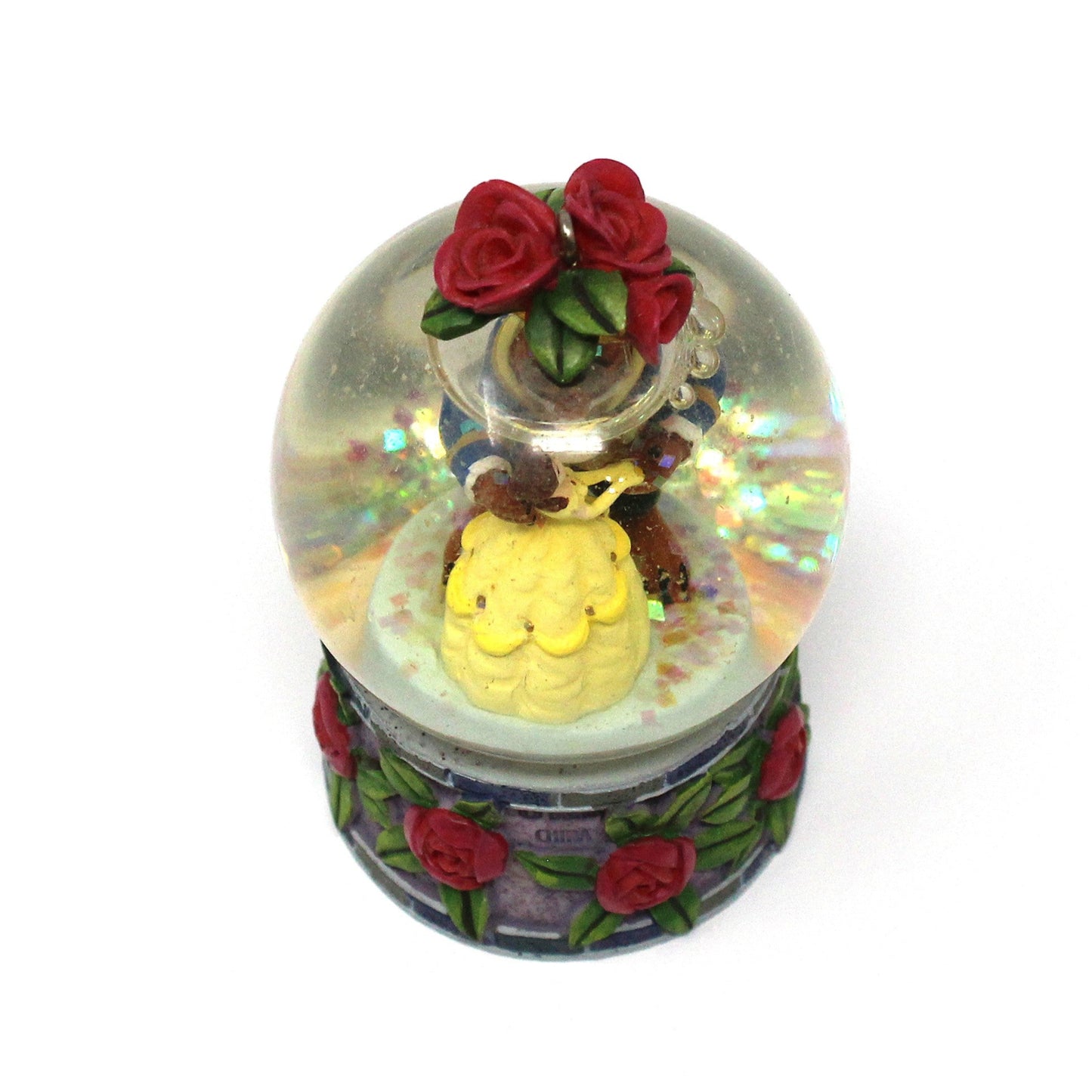 Snowglobe, Disney, Beauty and the Beast, Mini Snow Globe, Vintage