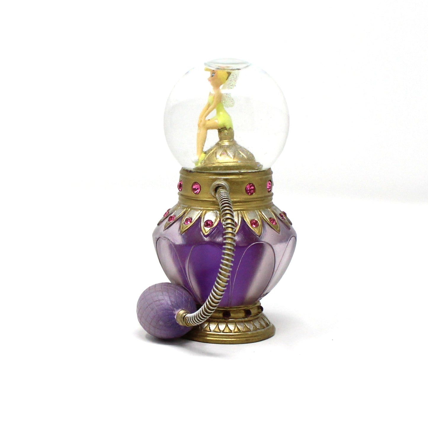 Snowglobe, Disney, Tinkerbell Atomizer Perfume Bottle, Mini Snow Globe, 2006