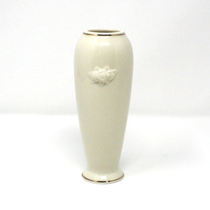 Bud Vase, Lenox, Rosebud Collection, Embossed Rose, Vintage, 6"