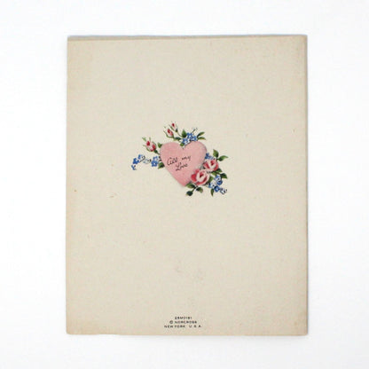 Greeting Card / Mother's Day, Norcross, Thinking of You Mother, Fabric Ribbon, Vintage, Unused