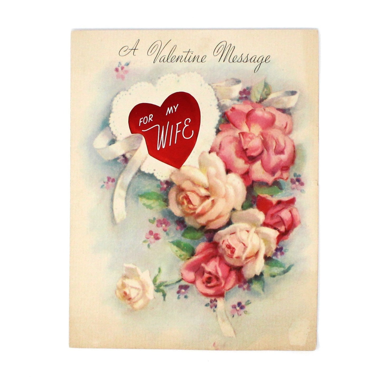 Greeting Card / Valentine Card, Rust Craft, Valentine for My Wife, Vintage, Unused, 1946