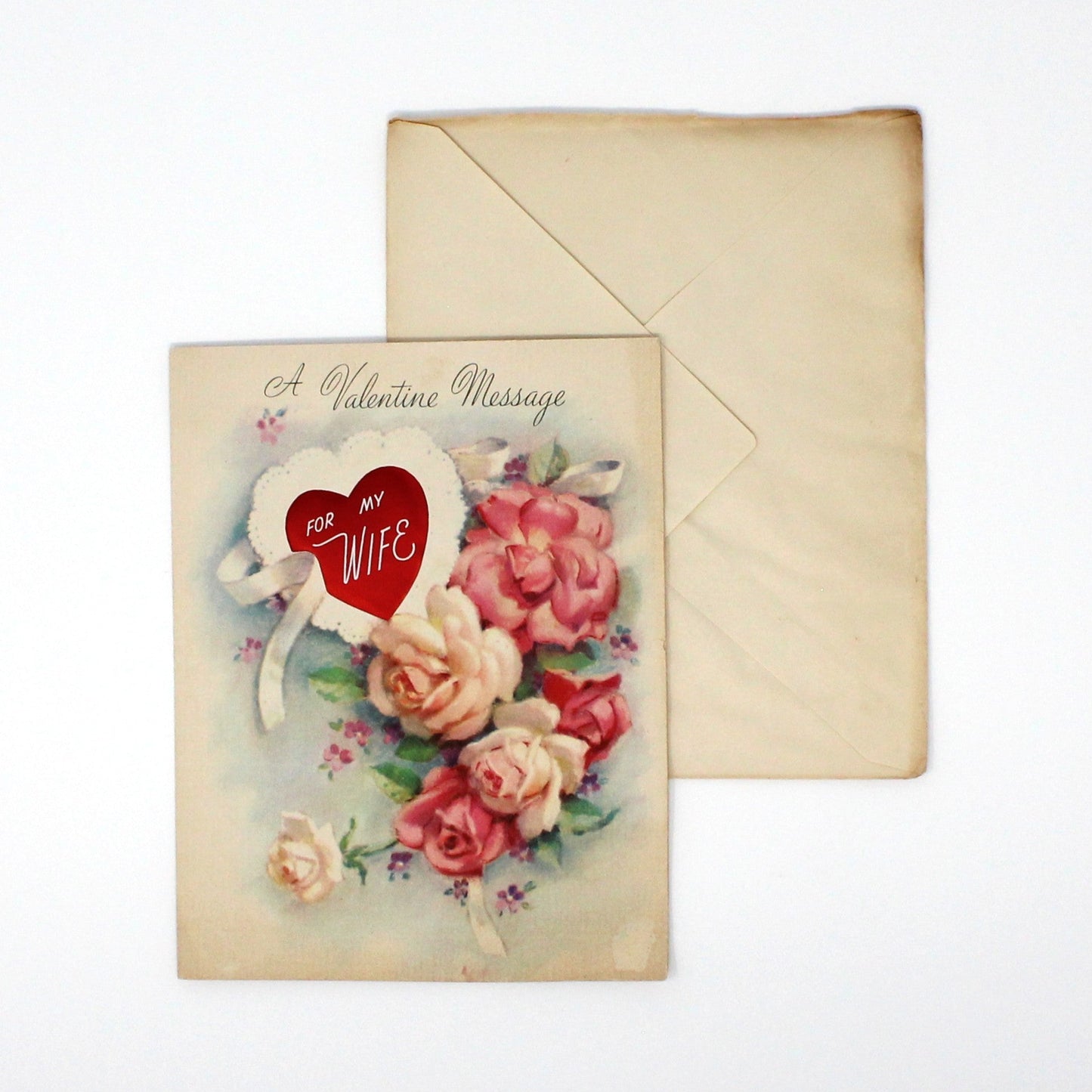 Greeting Card / Valentine Card, Rust Craft, Valentine for My Wife, Vintage, Unused, 1946