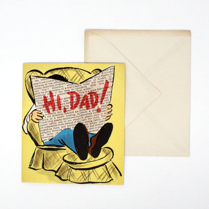 Greeting Card / Father's Day, Hall Brothers / Hallmark, Original Vintage, Unused, with Envelope, 1940's