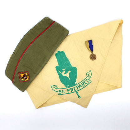 Boy Scouts of America Collection, BSA Retro Scouting Memorabilia, Neckerchief / Hat / Medal, Vintage