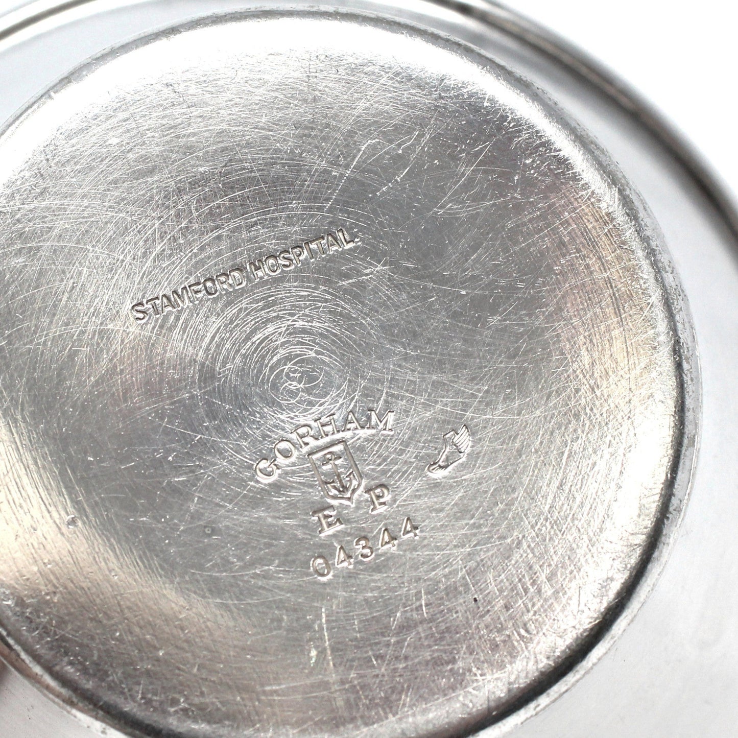 Bowl, Silverplate Hospital Ware, Gorham, Stamford Hospital, Antique