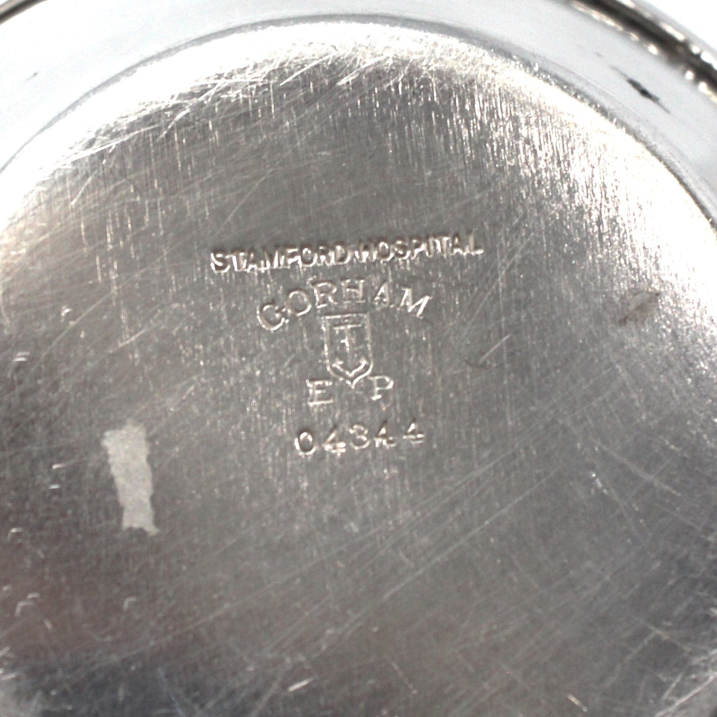 Bowl, Silverplate Hospital Ware, Gorham, Stamford Hospital, Antique