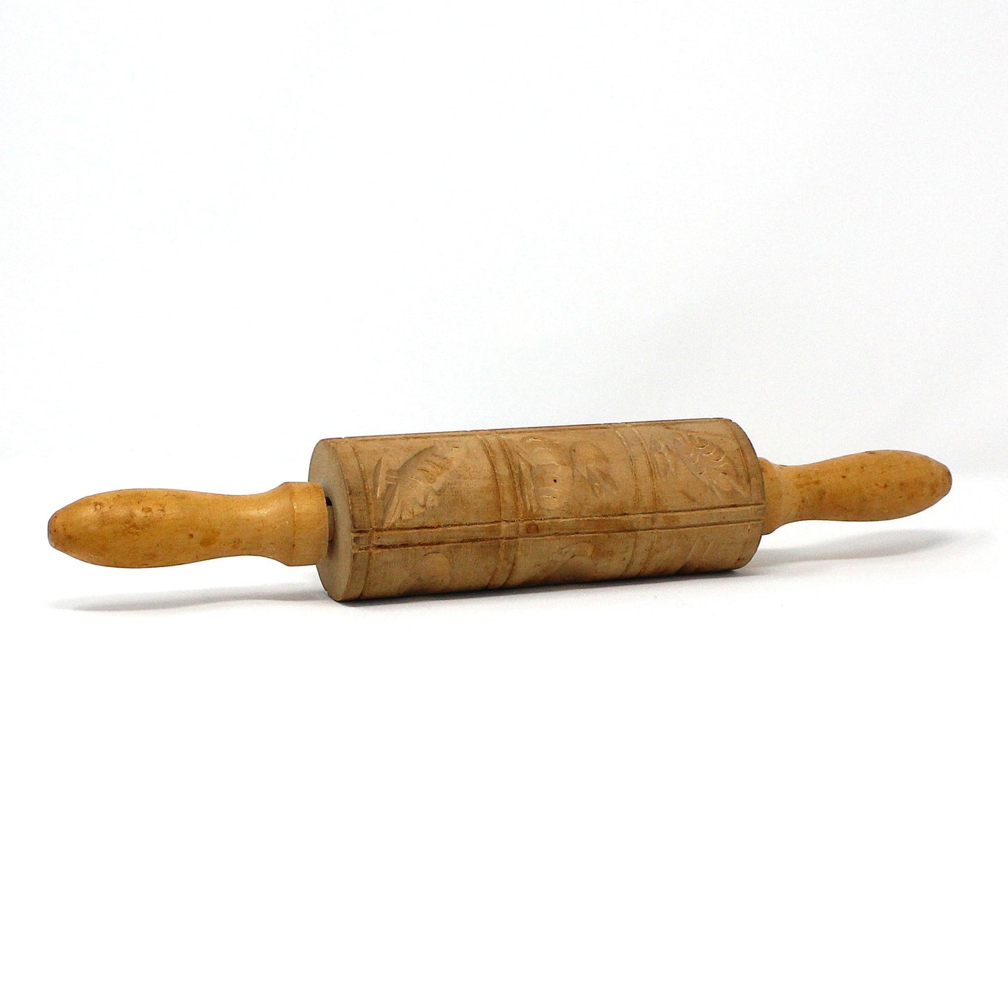 Rolling Pin, Wood Springerle, Vintage Cookie Dough Roller, 12 Panels, W. Germany, Vintage