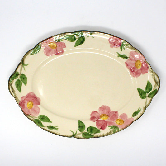 Serving Platter, Franciscan, Desert Rose, Oval 14" Earthenware, Vintage USA