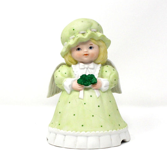 Musical Figurine, Irish Girl Angel, Plays When Irish Eyes Are Smiling, March Angel, Vintage