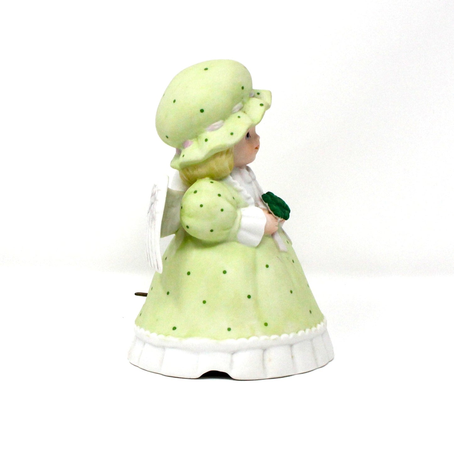 Musical Figurine, Irish Girl Angel, Plays When Irish Eyes Are Smiling, March Angel, Vintage