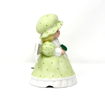 Musical Figurine, Irish Girl Angel, Plays When Irish Eyes Are Smiling, March Angel, Vintage