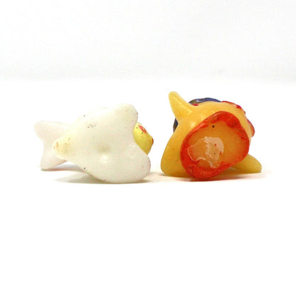 Candle, Figural Novelty Mini Easter Candles, White Rabbit and Yellow Chick, Set of 2, Vintage