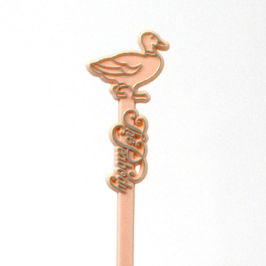 Cocktail Drink Stirrers - Swizzle Sticks / Spoons, The Peabody Hotel, Memphis, TN, Pink Duck, Vintage, 1960's