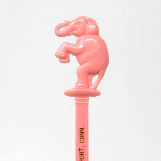 Cocktail Drink Stirrers - Swizzle Sticks / Spoons, Pink Elephant Hotel Barnum, Bridgeport, Conn, Vintage, 1950's