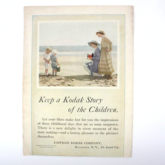 Advertisement, Eastman Kodak, 1916, Original Magazine Ad, ...Story of the Children, Antique TRIMMED