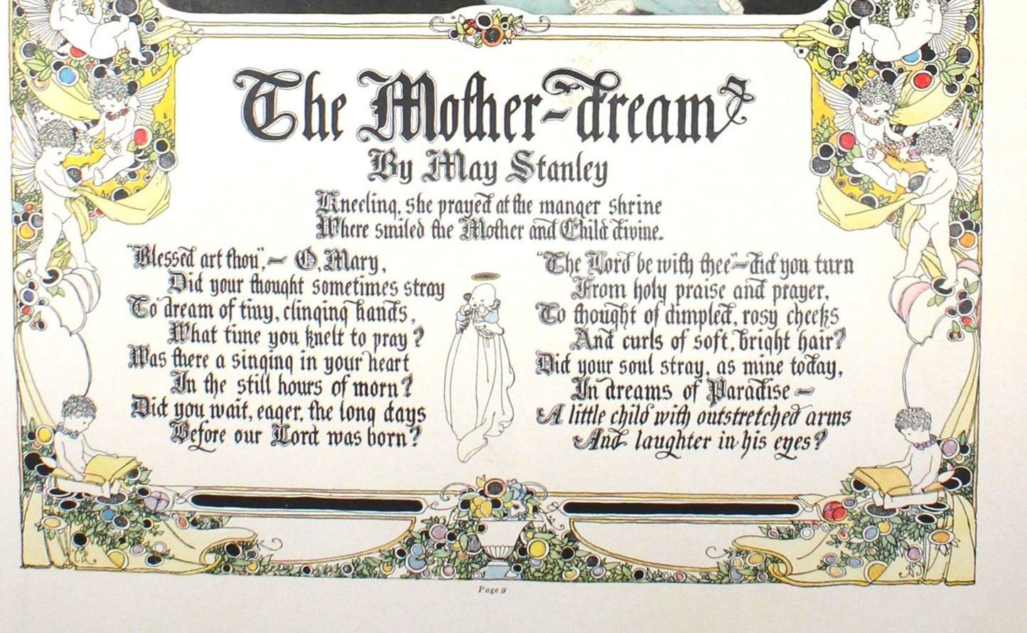 Magazine Print, 1915, The Mother - Dream, Poem by May Stanley, Original Magazine Page, Antique Extremely RARE