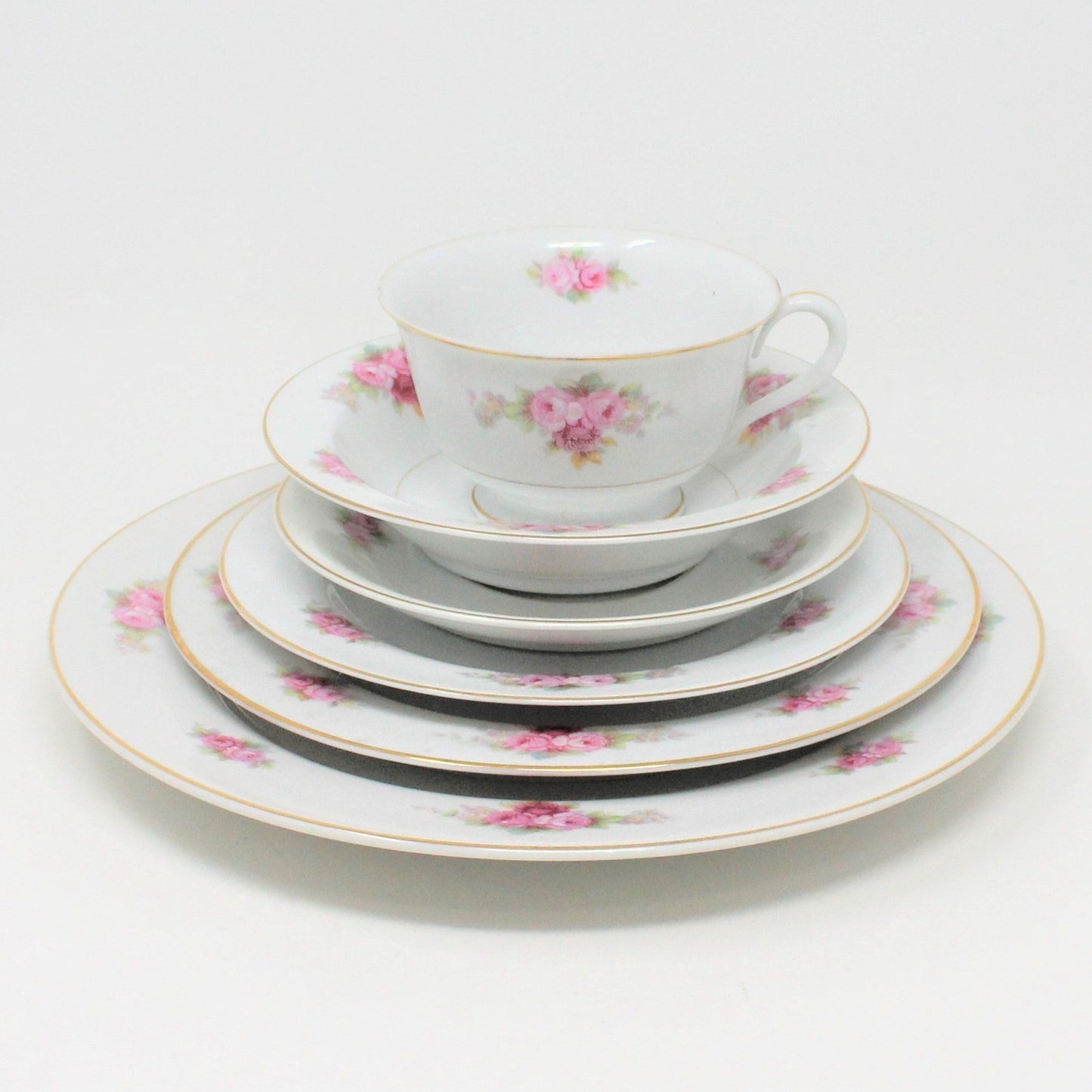 Dinnerware, RC Royal Crockery, Noritake Bone China, 6 Pcs. Place Setting, Vintage