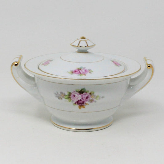 Sugar Bowl with Lid, RC Royal Crockery, Noritake, Bone China, Vintage