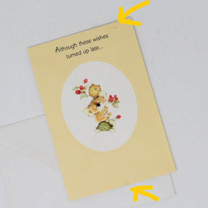 Greeting Card / Belated Birthday, Cute Koala, Turtle & Owl, Ambassador Unused, Vintage