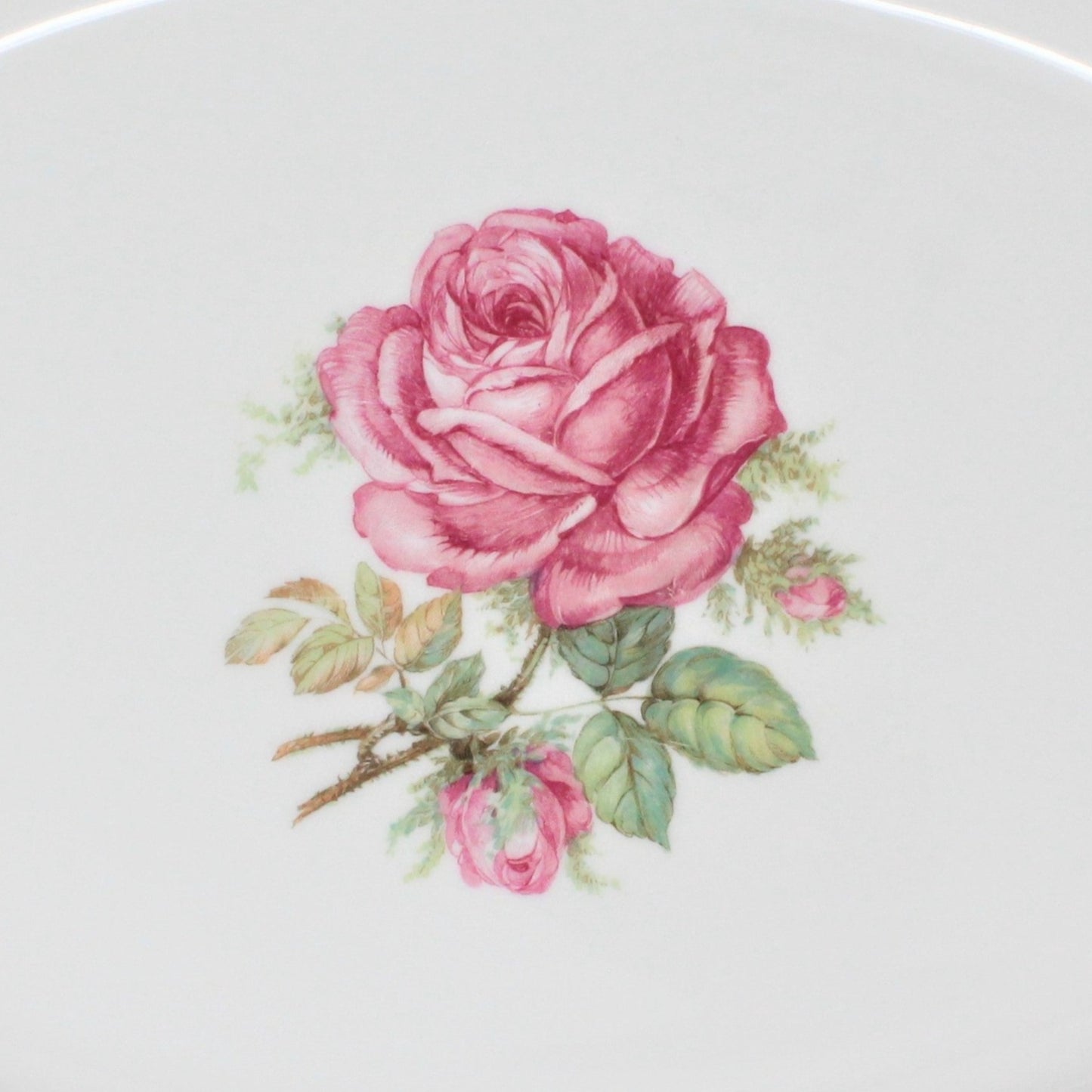 Serving Platter, Hutschenreuther, The Dundee, Pink Rose, Bavaria, Germany, Vintage 15"