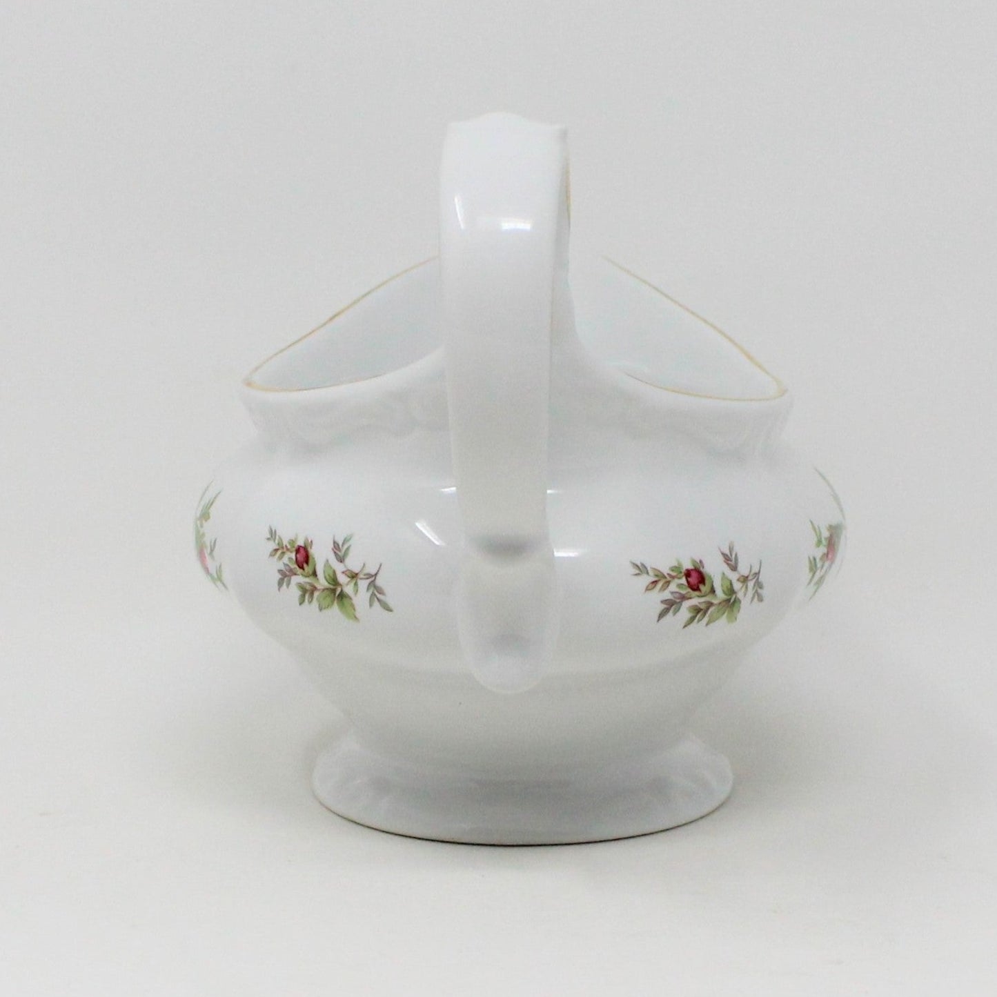 Gravy Boat / Saucière with Underplate, Johann Haviland, Moss Rose, Thailand, Vintage