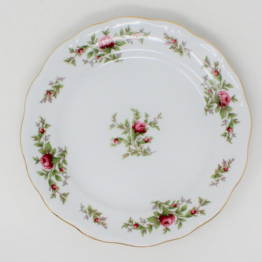 Dessert / Salad Plate, Johann Haviland, Moss Rose, Thailand, Vintage