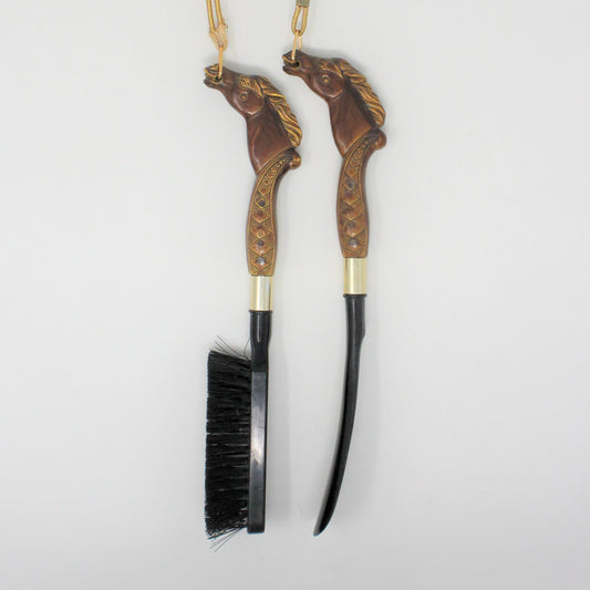 Shoe Horn and Brush Set, Horse Head, Vintage, Japan