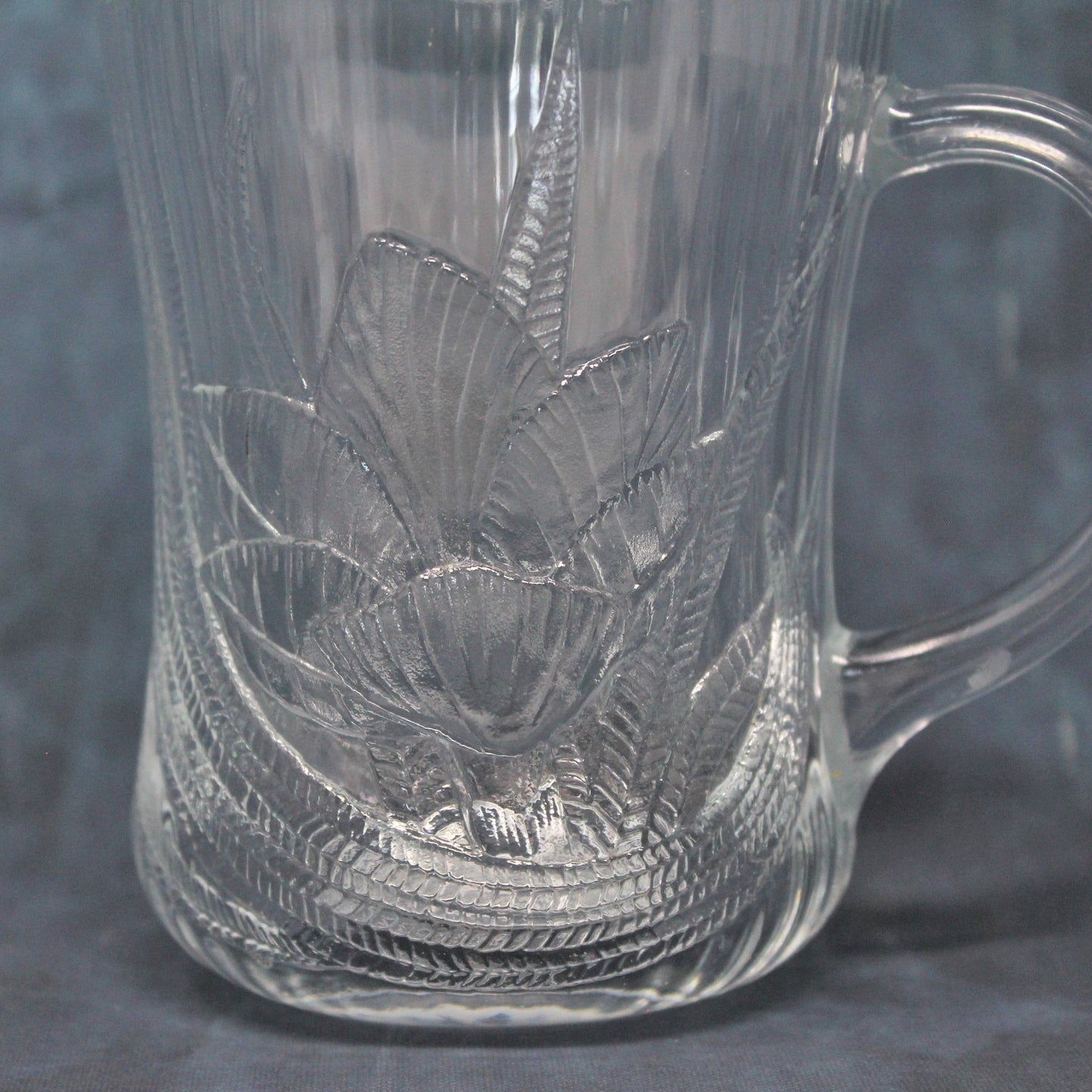 Arcoroc Canterbury Crocus 4” Clear Glass Mugs Cups Coffee Tea