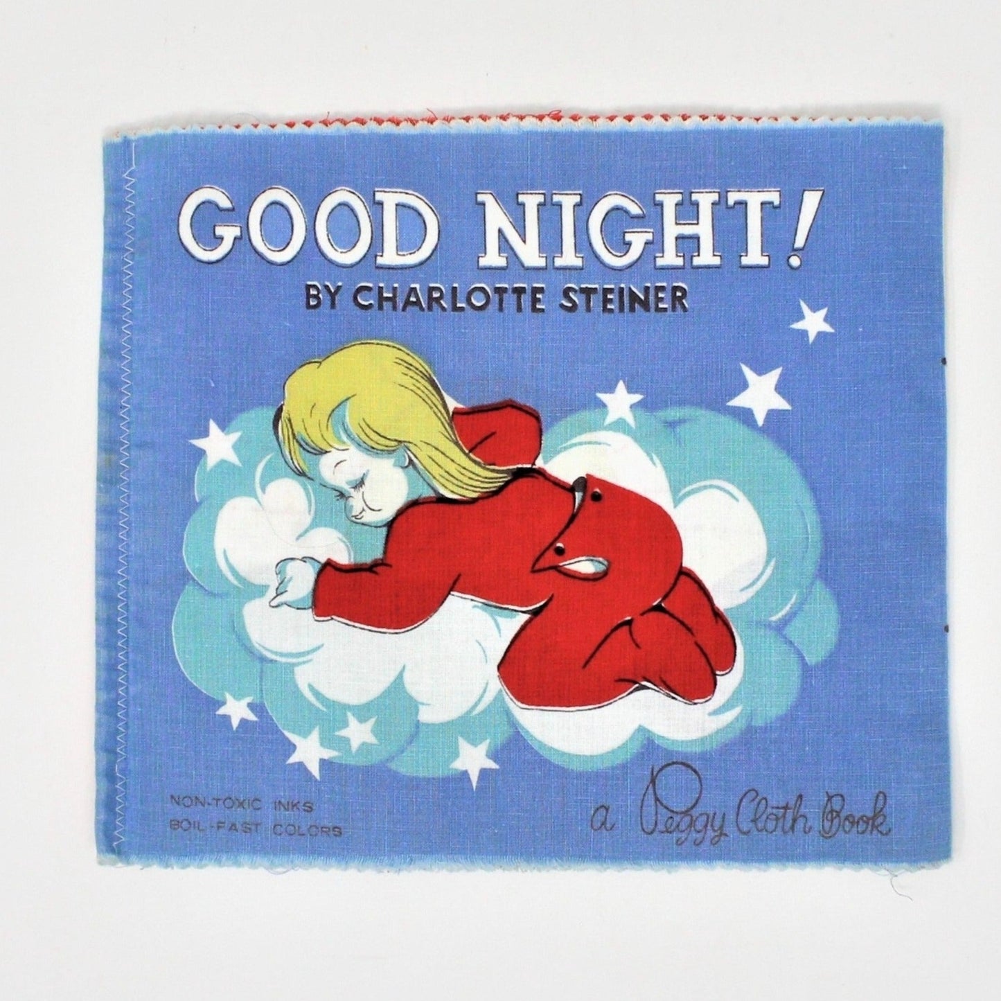 Children's Book, Peggy Cloth Book, Good Night, Steiner, Vintage 1964 RARE