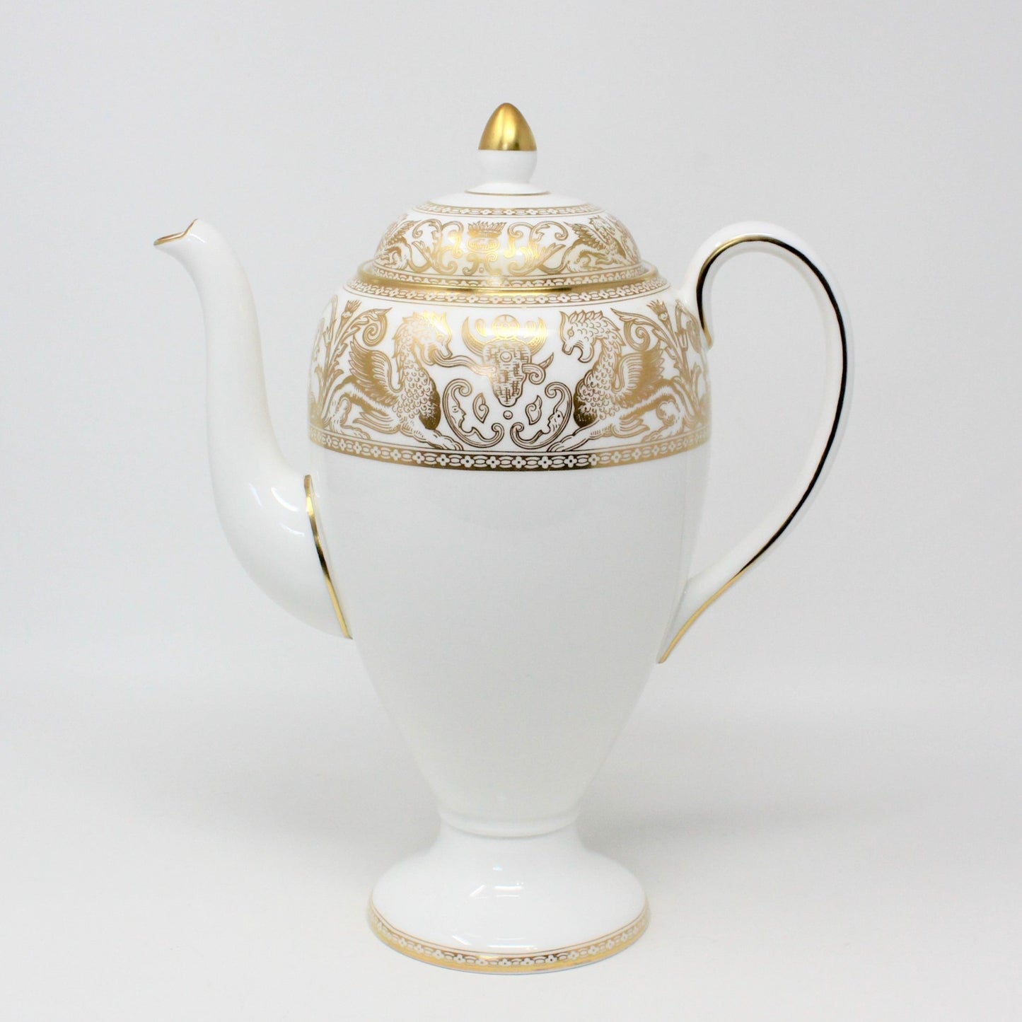 Wedgwood Coffee Pot, Florentine Gold Pattern