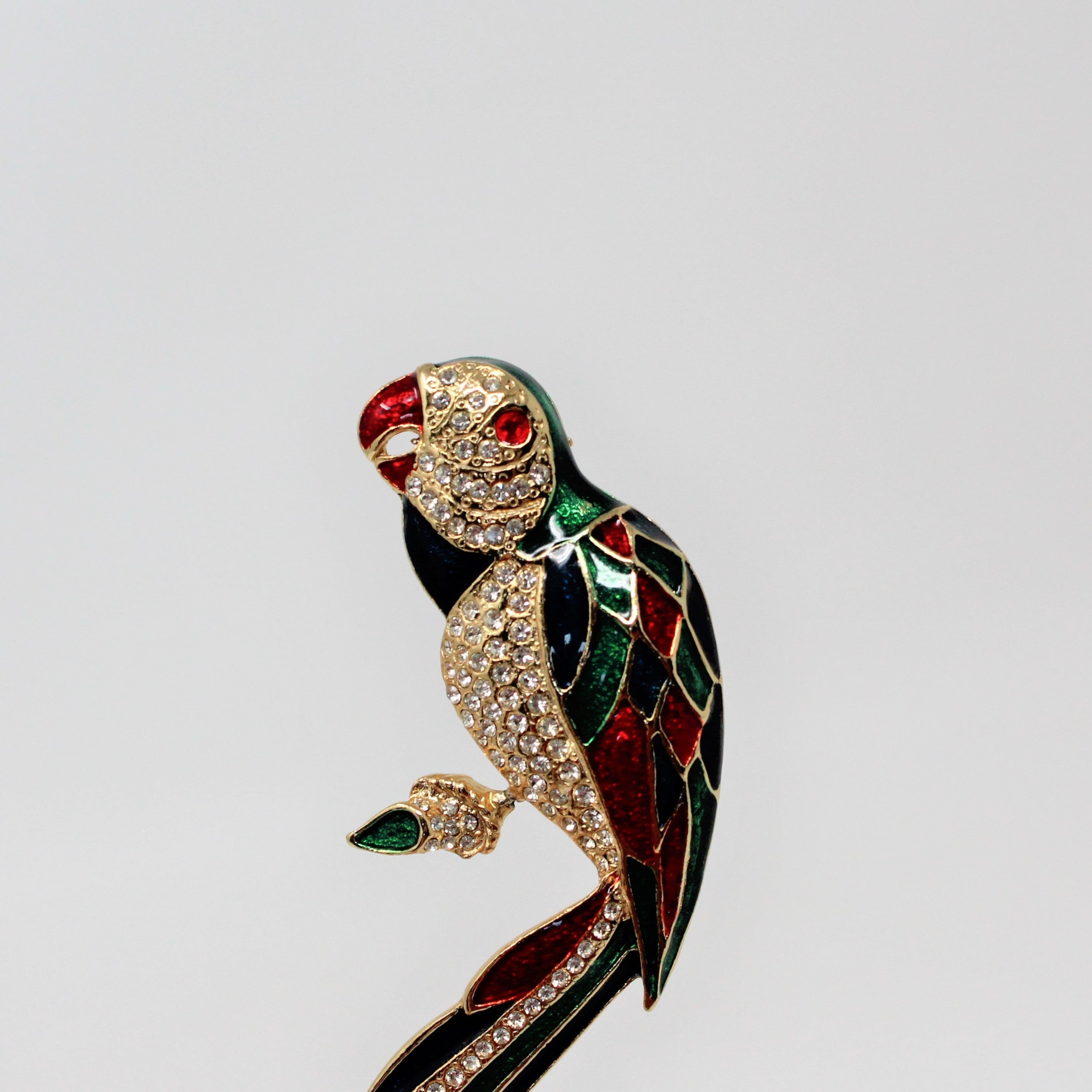 Vintage on sale parrot brooch