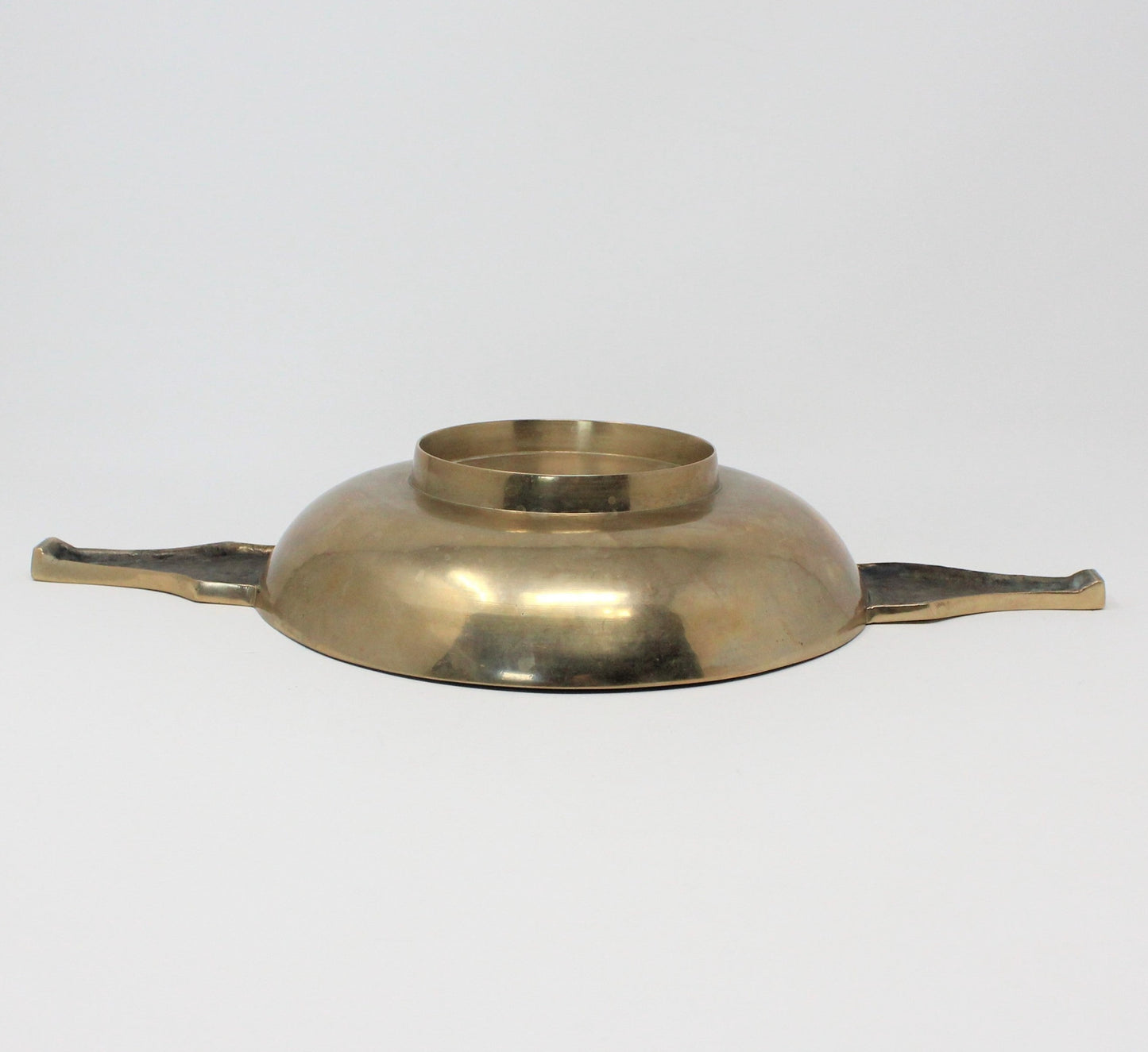 Drinking Handled Ceremonial Bowl, Loving Cup, Scottish Quaich, Brass, Vintage, 20oz